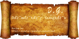 Dömötör Gusztáv névjegykártya