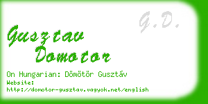 gusztav domotor business card